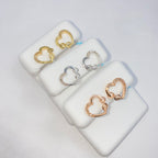 14K Gold Heart Infinity Diamond Earrings - additional product view 3