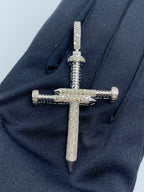 10K Gold Nail Cross Diamond Pendant - additional product view 4