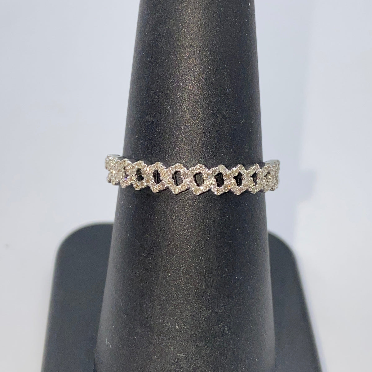 10K Gold 4mm Cuban Link Diamond Ring - additional product view 5