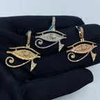 14K Gold Eygptian Eye of Horus Diamond Pendant - additional product view 2