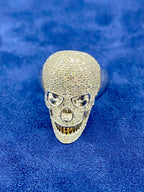 14K Gold Diamond Skull Ring - additional product view 4