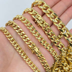 14K Gold Semi-Solid Cuban Link Chains 22–24 in - additional product view 4