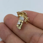 14K Gold Jesus Head Earrings 0.5 in - additional product view 4