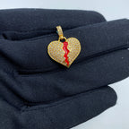 14K Gold Bleeding Heart Diamond Pendant - additional product view 2