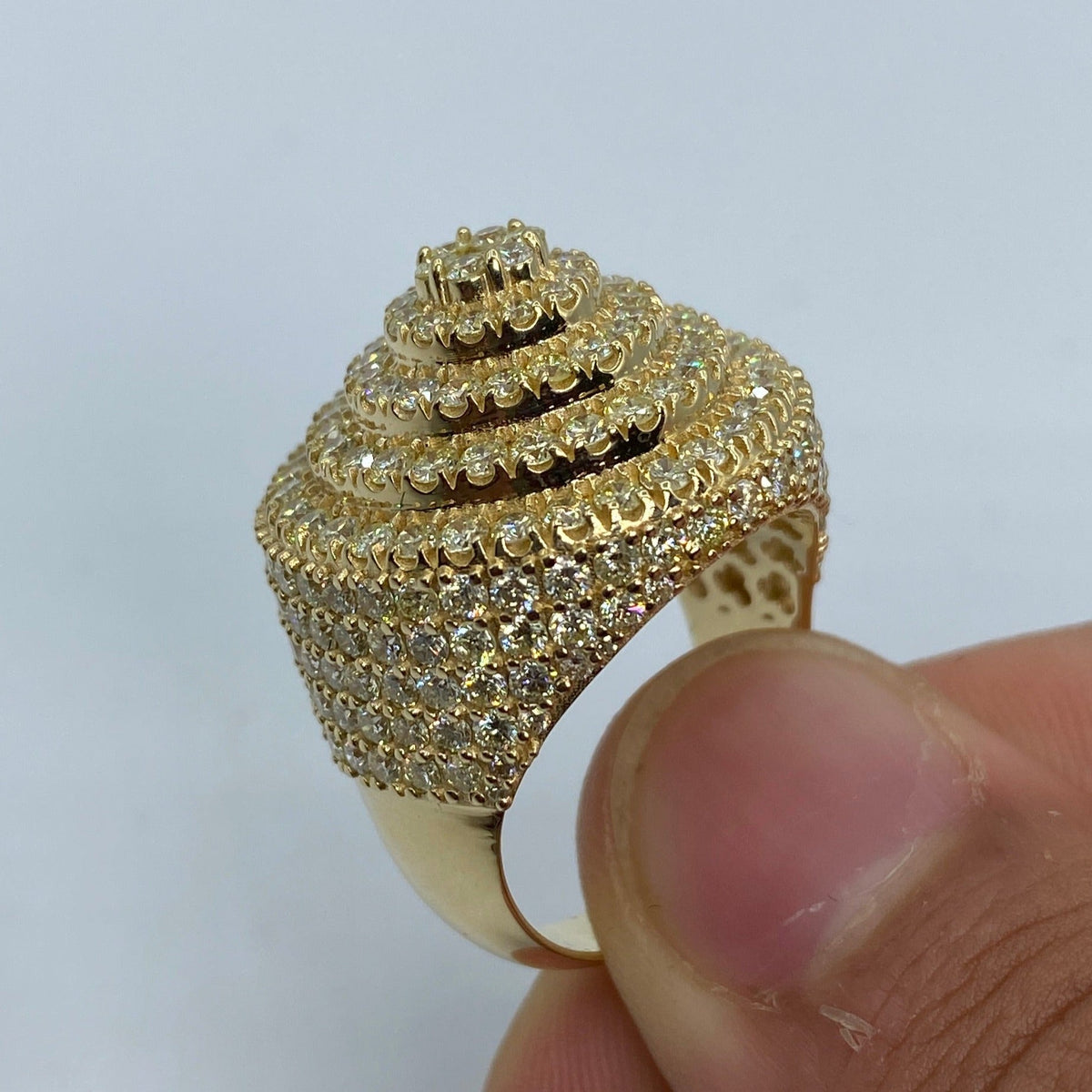 14K Gold Cake Diamond Ring - additional product view 5