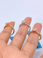 14K Gold Circle One Row Engagement Diamond Ring - additional product view 6