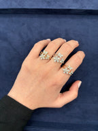 14K Gold Flower Butterfly Diamond Ring - additional product view 4