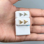 14K Gold Triangle Diamond Baguette Earrings - additional product view 2