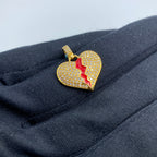 14K Gold Bleeding Heart Diamond Pendant - additional product view 4