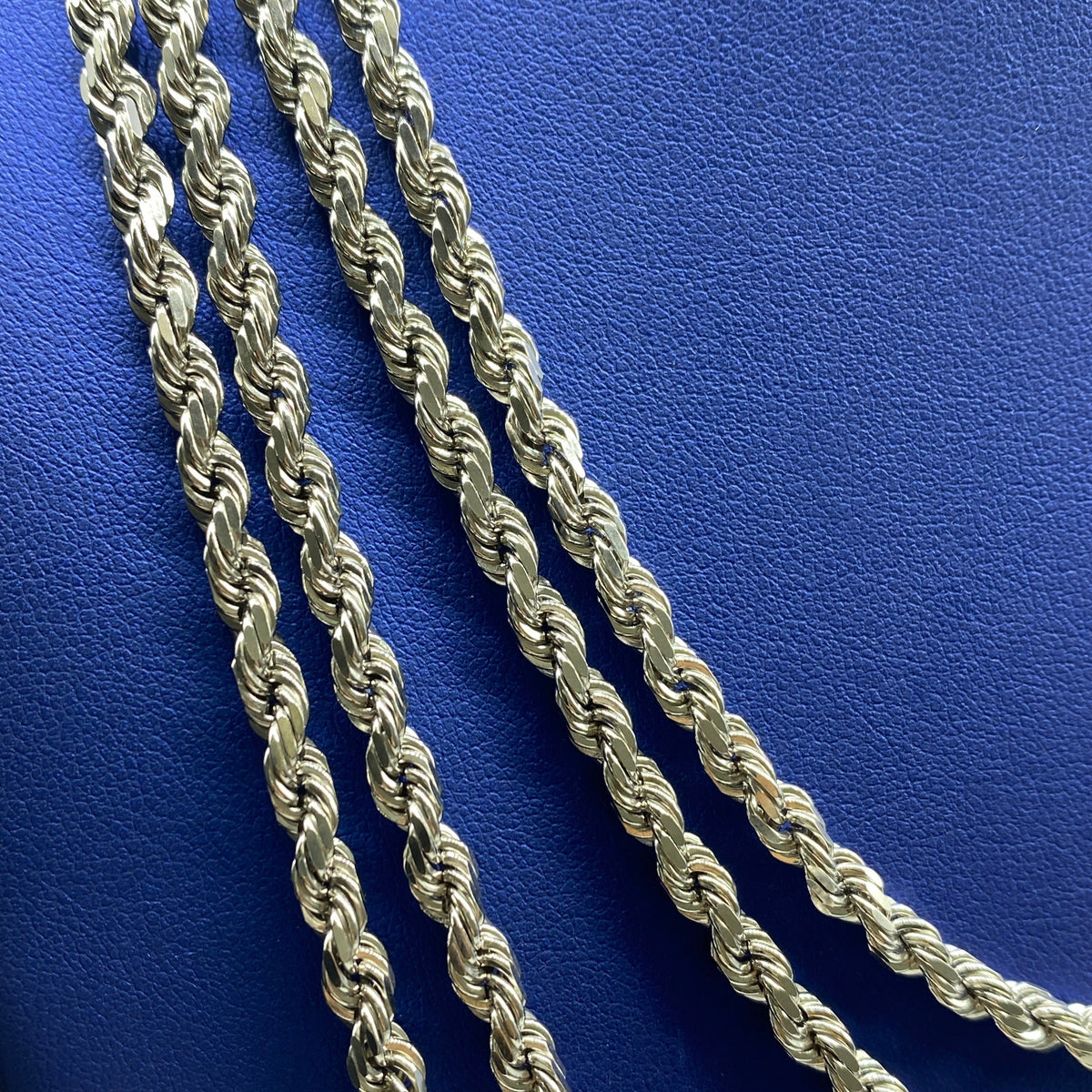 Rope Chain Necklace Real 10K White Gold Full Collection - additional product view 3