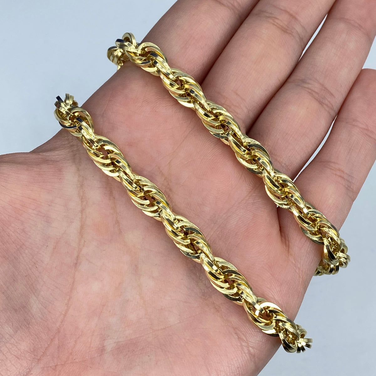 10K Gold 7mm Rope Chain 21 in - additional product view 4
