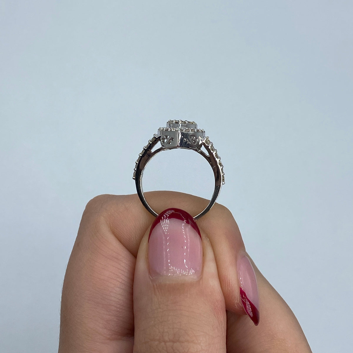 14K Gold Cherish Halo Pear Diamond Engagement Ring - additional product view 8
