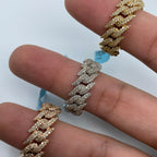 14K Gold 10mm Eternity Cuban Thorn Diamond Ring - additional product view 7