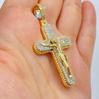 14K Gold Jesus Cross Diamond Pendant - additional product view 3