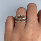 14K Gold Two-Tone Stacked Diamond Ring - additional product view 2