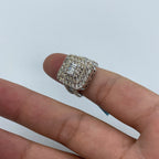 14K Gold Rectangle Center Diamond Baguette Ring in White - additional product view 7