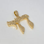 14K Gold Chai Diamond Pendant - additional product view 5