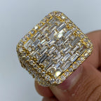 14K Gold Emerald-Cut Square Diamond Baguette Ring - additional product view 2