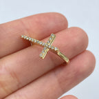 14K Gold Pavé Cross Diamond Ring - additional product view 6