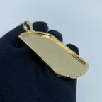14K Gold Rectangle Diamond Picture Photo Pendant - additional product view 3