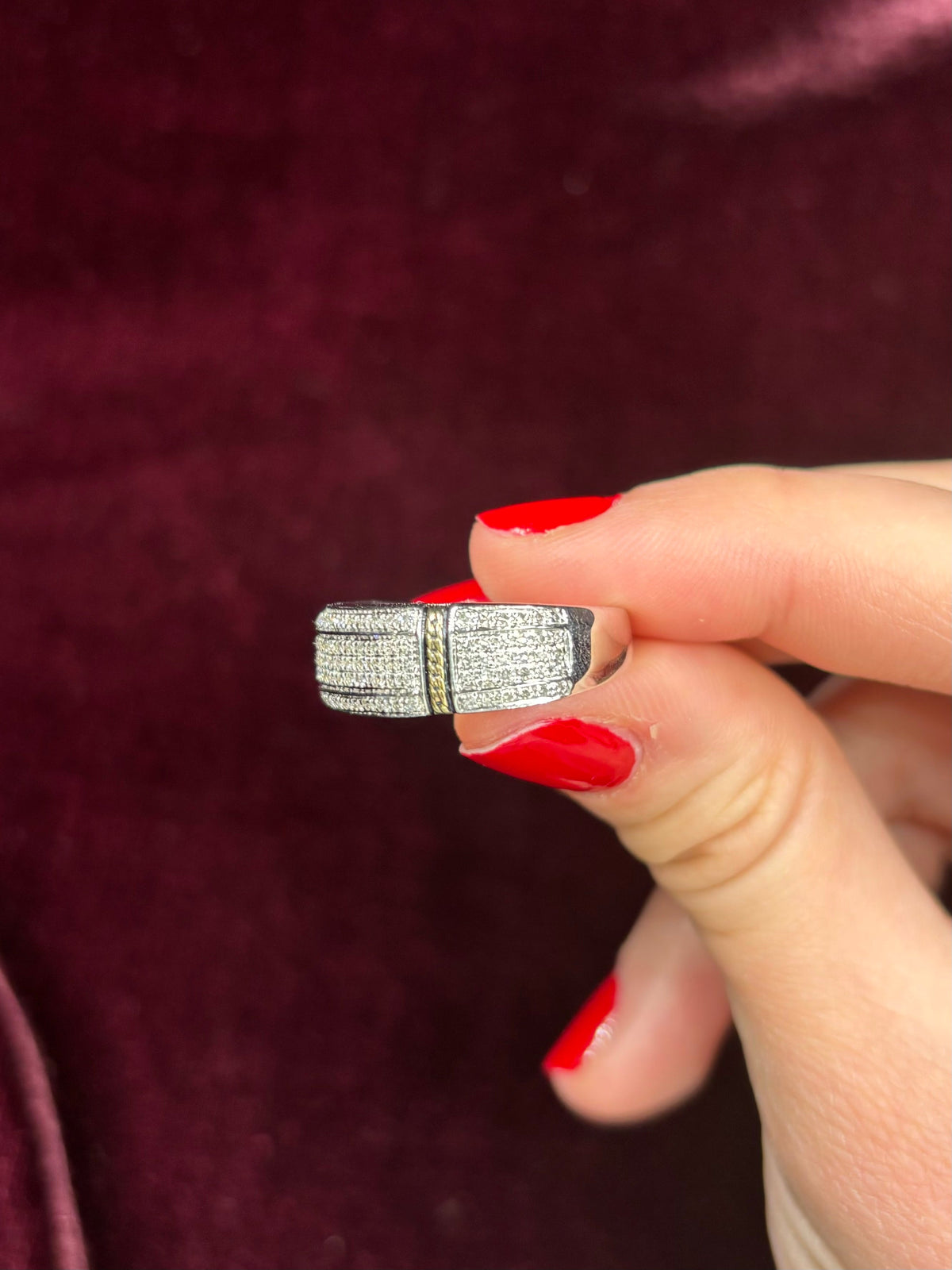 10K Gold DIAMOND ARMOR RING BAND - additional product view 4