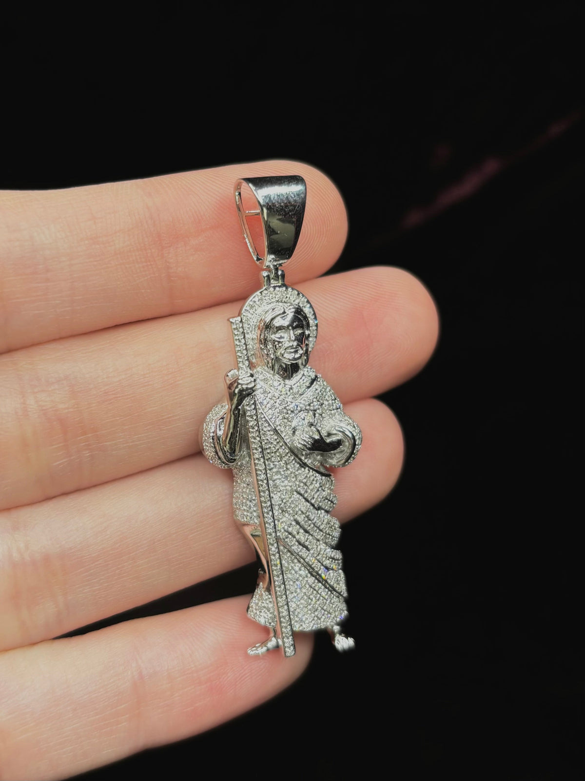 10K Gold Saint Jude Diamond Pendant - additional product view 3
