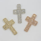 10K Gold Diamond Baguette Cross Pendant - additional product view 8