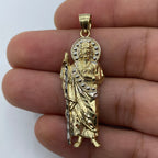 14K Gold Saint Jude CZ Pendant - additional product view 5
