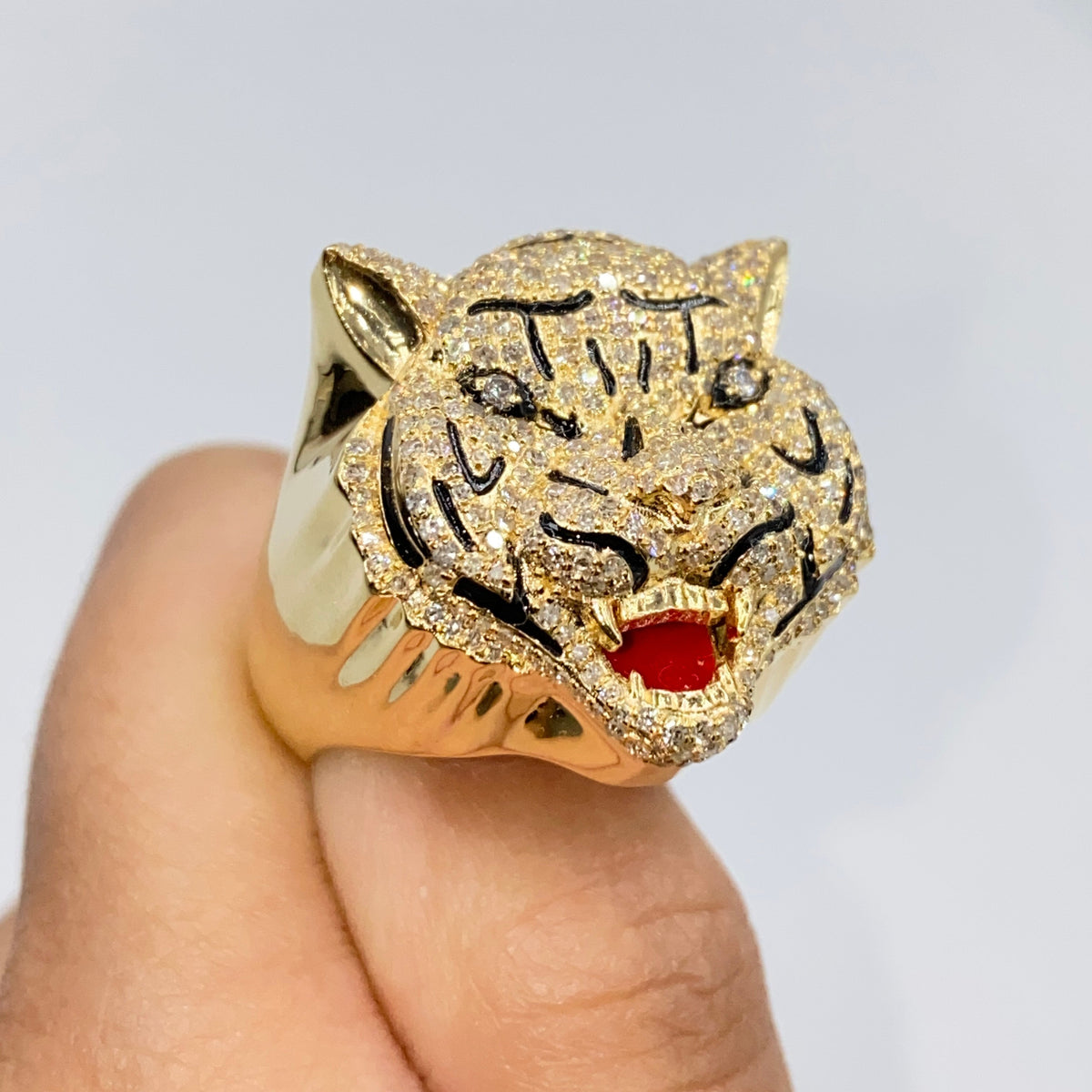 14K Gold Tiger Diamond Ring - additional product view 2