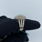 14K Gold Jumbo Stacked Halo Diamond Engagement Ring - additional product view 3