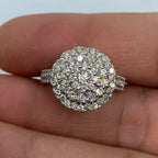 14K White Gold Circle Diamond Engagement Ring - additional product view 4