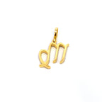 10K Gold Virgo Sign Diamond Pendant - additional product view 4