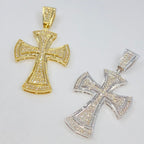 10K Gold Clarence Cross Diamond Pendant - additional product view 8