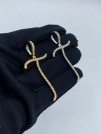 14K Gold Initial T Large Script Diamond Pendant - additional product view 4