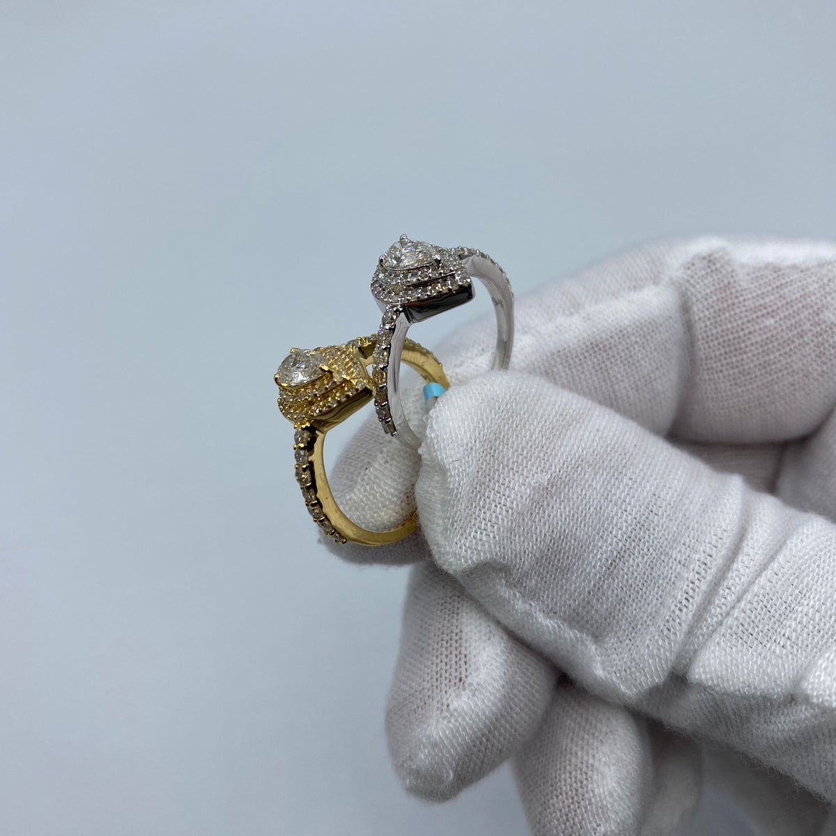 14K Gold Large Pear Stone Diamond Engagement Ring - additional product view 6