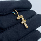 14K Gold Number 7 Diamond Baguette Pendant - additional product view 3
