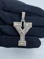 Initial Y Baguette Diamond Pendant - additional product view 4
