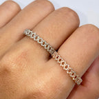 10K Gold 4mm Cuban Link Diamond Ring - additional product view 2