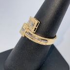 14K Gold Square Bangle Wrap Diamond Ring - additional product view 7