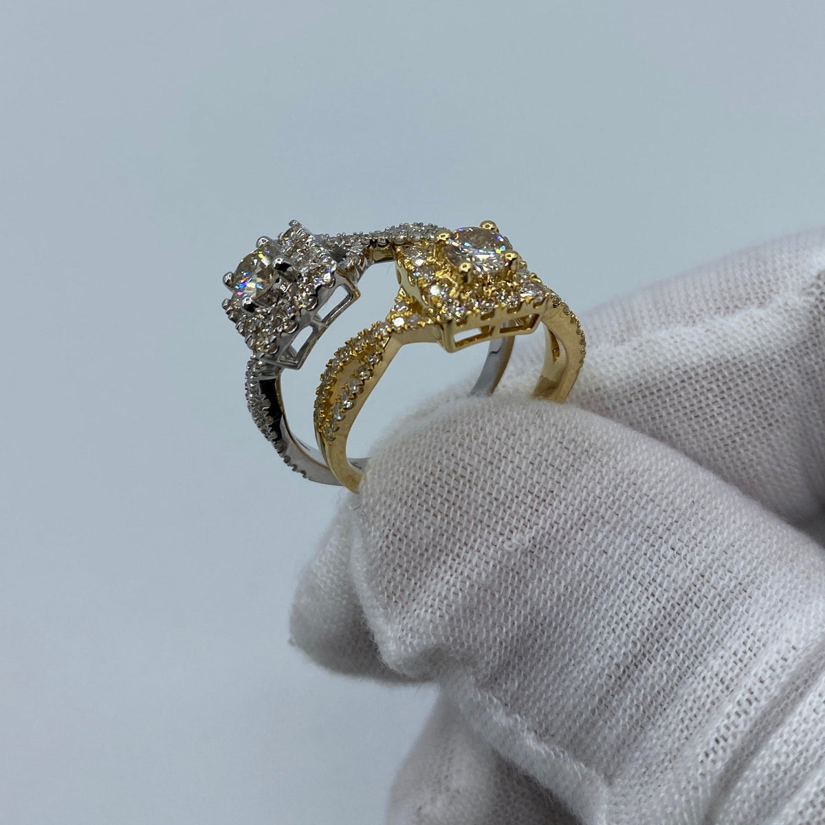 14K Gold Luxe Rectangle Diamond Engagement Ring - additional product view 4