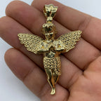 14K Gold Baby Angel Pendant 2.5 in - additional product view 3