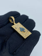 Ace of Spades Playing Card Diamond Pendant - additional product view 3