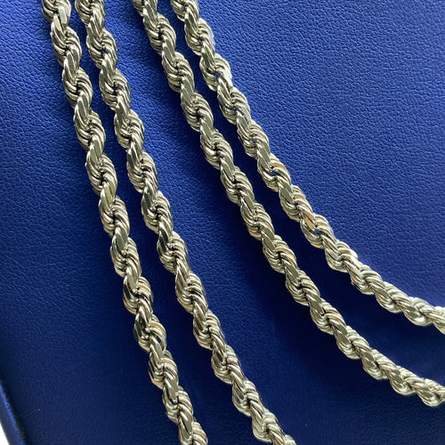 10K 4.7mm Rope Chain in White Gold 18–24 in - additional product view 2