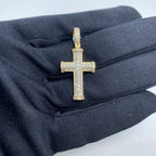 14K Gold Old Latin Cross Diamond Pendant - additional product view 2