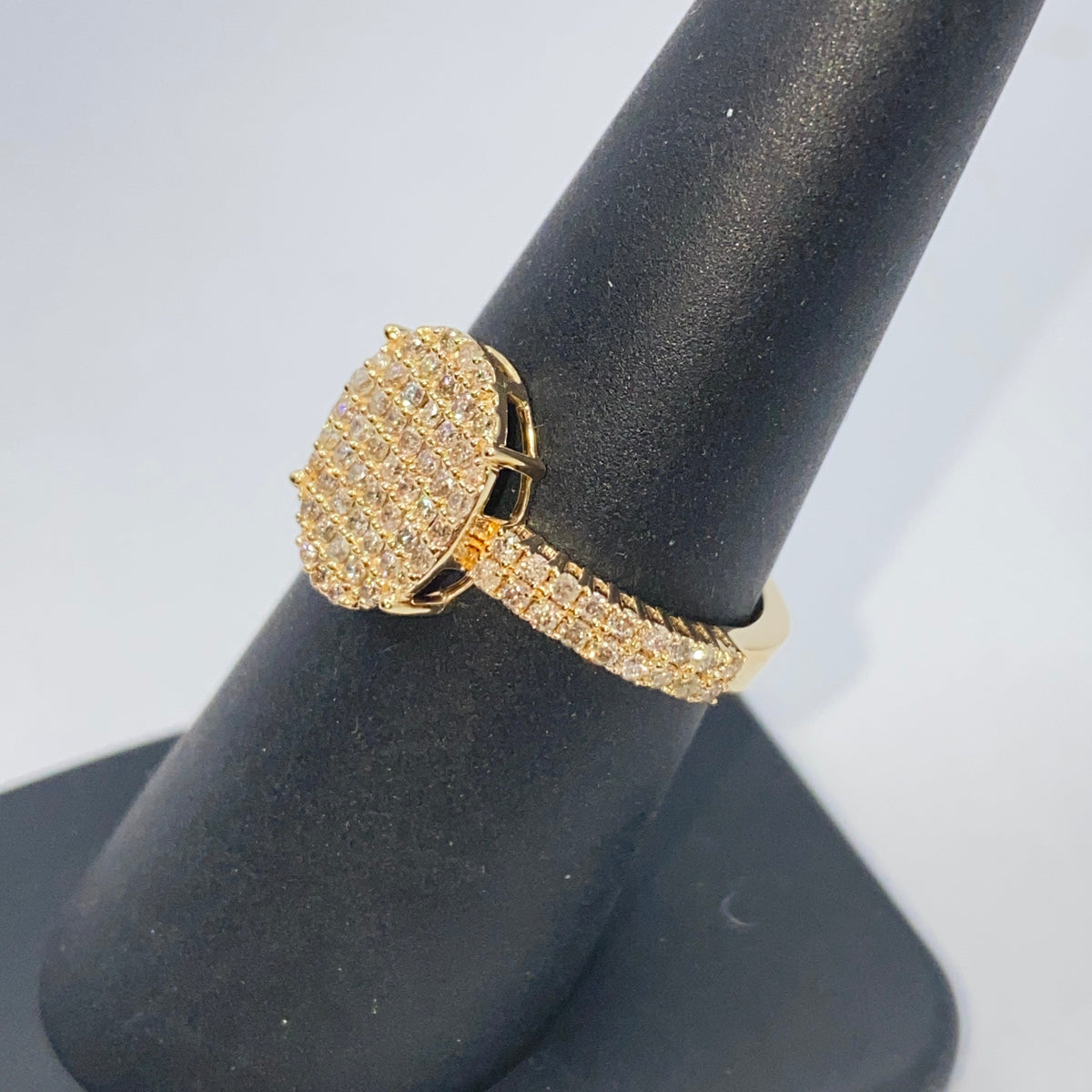 14K Gold Oval Diamond Ring - additional product view 7