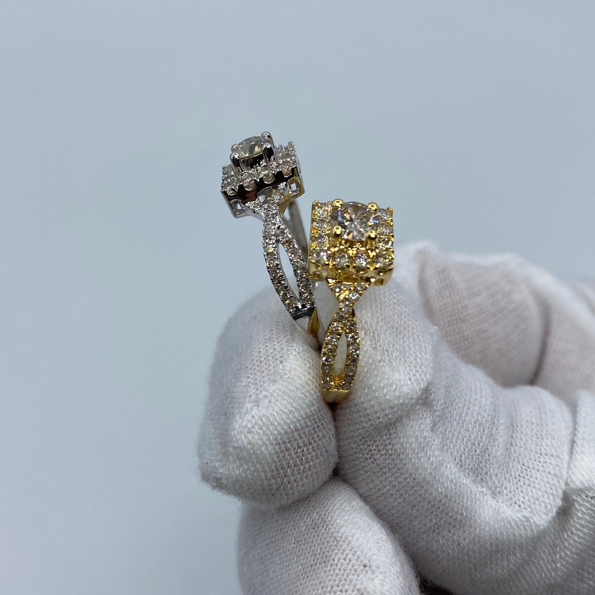 14K Gold Luxe Rectangle Diamond Engagement Ring - additional product view 5