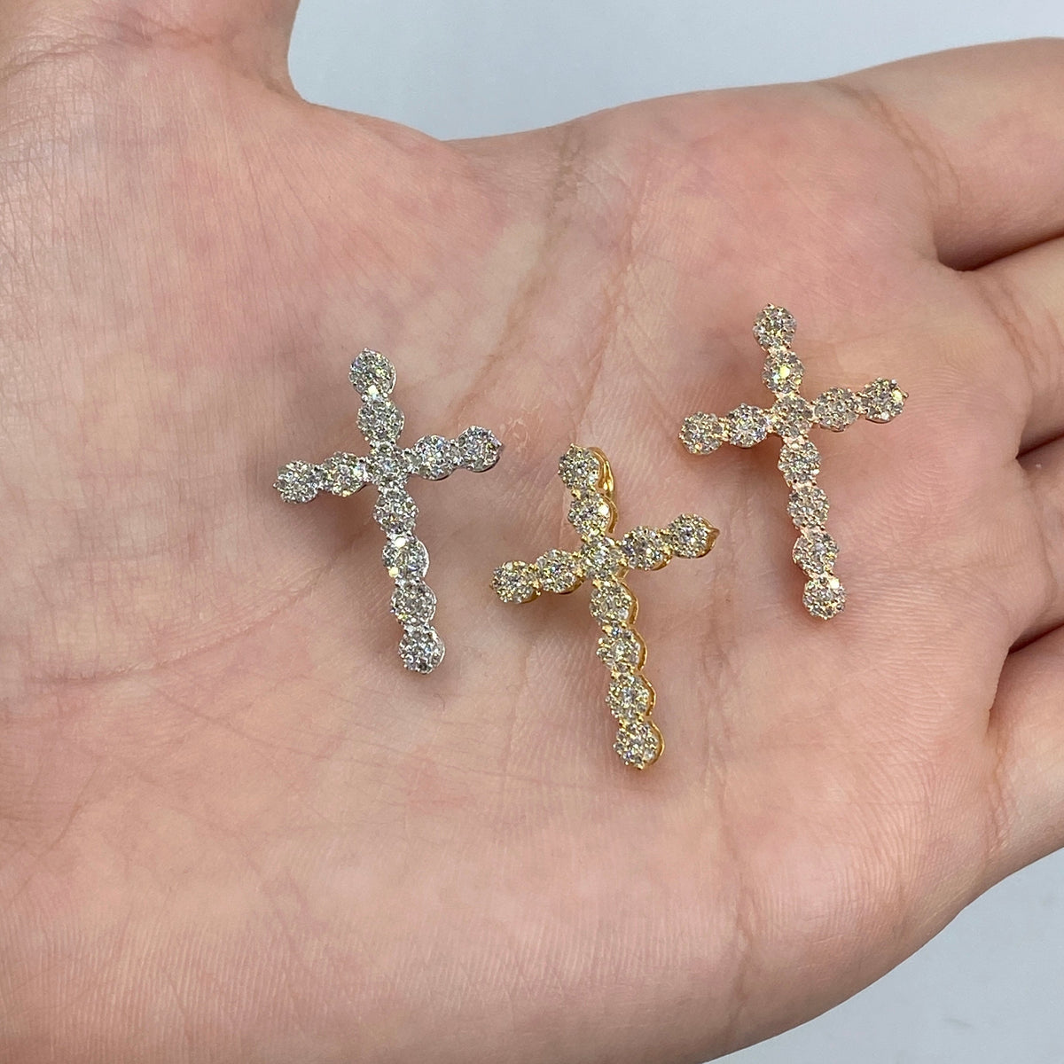 14K Gold Fate Cross Diamond Pendant - additional product view 3