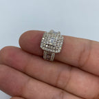 14K Gold Rectangle Center Diamond Baguette - additional product view 4