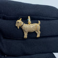 14K Gold GOAT Diamond Pendant in yellow gold - close-up product photo