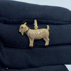 14K Gold GOAT Diamond Pendant in yellow gold - close-up product photo